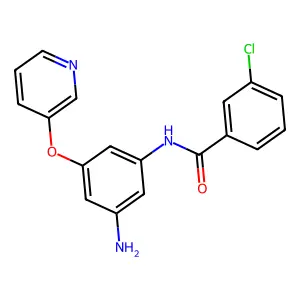 N-(3-amino-5-pyridin-3-yloxyphenyl)-3-chlorobenzamide structure