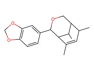 5-(6,8,9-Trimethyl-3-oxabicyclo[3.3.1]non-7-en-2-yl)-1,3-benzodioxole structure