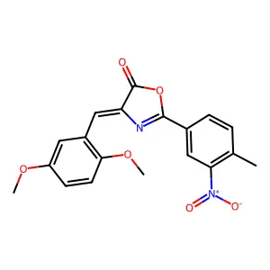 (4Z)-4-[(2,5-dimethoxyphenyl)methylidene]-2-(4-methyl-3-nitrophenyl)-1,3-oxazol-5-one structure