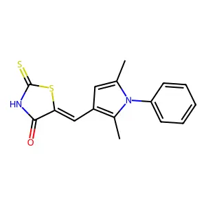 5-[(2,5-Dimethyl-1-phenyl-1H-pyrrol-3-yl)methylene]-2-thioxo-4-thiazolidinone structure