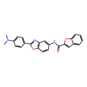N-{2-[4-(dimethylamino)phenyl]-1,3-benzoxazol-5-yl}-1-benzofuran-2-carboxamide structure