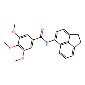 N-(1,2-dihydroacenaphthylen-5-yl)-3,4,5-trimethoxybenzamide structure