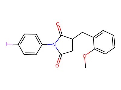 1-(4-Iodophenyl)-3-(2-methoxybenzyl)pyrrolidine-2,5-dione structure