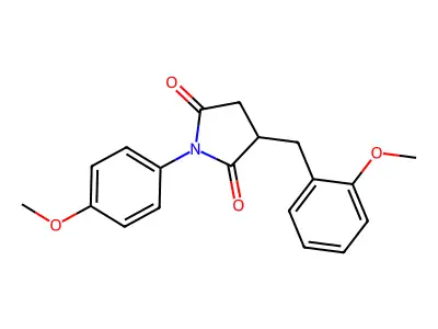 1-(4-Methoxyphenyl)-3-[(2-methoxyphenyl)methyl]pyrrolidine-2,5-dione structure