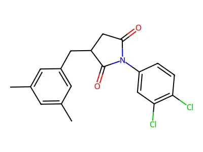 1-(3,4-Dichlorophenyl)-3-(3,5-dimethylbenzyl)pyrrolidine-2,5-dione structure