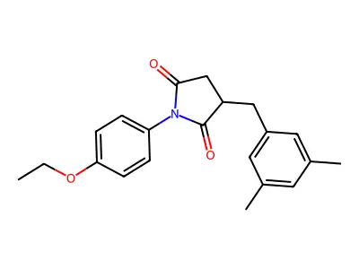 3-[(3,5-Dimethylphenyl)methyl]-1-(4-ethoxyphenyl)pyrrolidine-2,5-dione structure