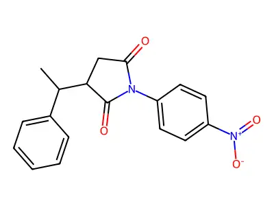 1-(4-Nitrophenyl)-3-(1-phenylethyl)pyrrolidine-2,5-dione structure