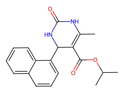 propan-2-yl 6-methyl-4-(naphthalen-1-yl)-2-oxo-1,2,3,4-tetrahydropyrimidine-5-carboxylate structure