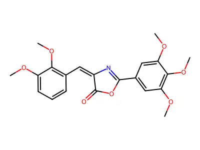 4-(2,3-dimethoxybenzylidene)-2-(3,4,5-trimethoxyphenyl)-1,3-oxazol-5(4H)-one structure