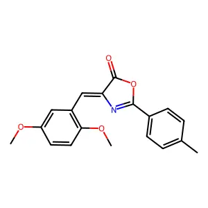 (4E)-4-(2,5-dimethoxybenzylidene)-2-(4-methylphenyl)-1,3-oxazol-5(4H)-one structure