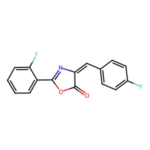 (4Z)-2-(2-fluorophenyl)-4-[(4-fluorophenyl)methylidene]-1,3-oxazol-5-one structure