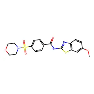 N-(6-methoxy-1,3-benzothiazol-2-yl)-4-(morpholine-4-sulfonyl)benzamide structure