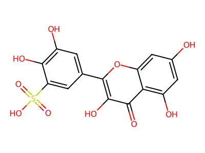 Quercetin-5'-sulfonic acid structure