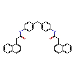 N,N'-[methylenebis(4,1-phenylene)]bis[2-(1-naphthyl)acetamide] structure