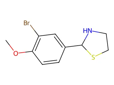 2-(3-Bromo-4-methoxyphenyl)-1,3-thiazolidine structure