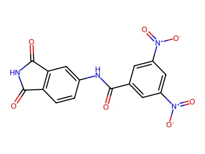 N-(1,3-dioxo-2,3-dihydro-1H-isoindol-5-yl)-3,5-dinitrobenzamide structure