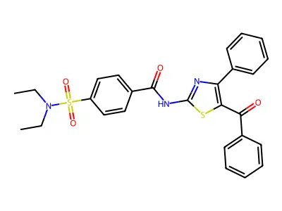 N-(5-benzoyl-4-phenyl-1,3-thiazol-2-yl)-4-(diethylsulfamoyl)benzamide structure
