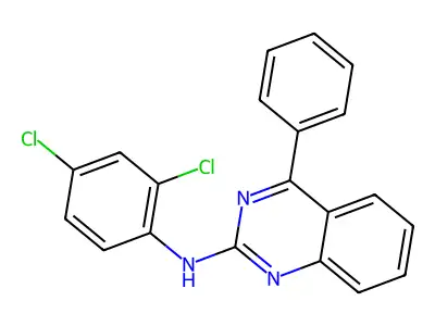 N-(2,4-dichlorophenyl)-4-phenylquinazolin-2-amine structure