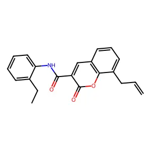 8-allyl-N-(2-ethylphenyl)-2-oxo-2H-chromene-3-carboxamide structure