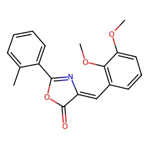 4-(2,3-dimethoxybenzylidene)-2-(2-methylphenyl)-1,3-oxazol-5(4H)-one structure