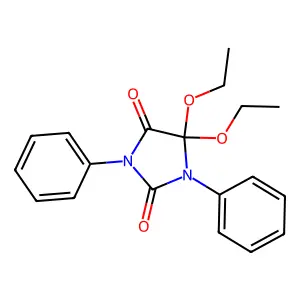 5,5-Diethoxy-1,3-diphenyl-2,4-imidazolidinedione structure