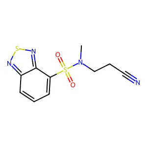 N-(2-cyanoethyl)-N-methyl-2,1,3-benzothiadiazole-4-sulfonamide structure