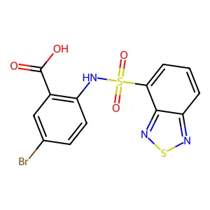 2-(2,1,3-Benzothiadiazole-4-sulfonamido)-5-bromobenzoic acid structure