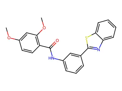 N-[3-(1,3-benzothiazol-2-yl)phenyl]-2,4-dimethoxybenzamide structure