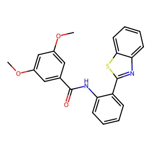 N-[2-(1,3-benzothiazol-2-yl)phenyl]-3,5-dimethoxybenzamide structure