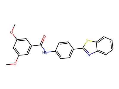 N-[4-(1,3-benzothiazol-2-yl)phenyl]-3,5-dimethoxybenzamide structure