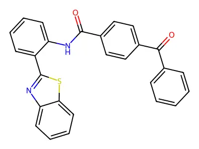 N-(2-(benzo[d]thiazol-2-yl)phenyl)-4-benzoylbenzamide structure