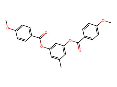 5-Methyl-1,3-phenylene bis(4-methoxybenzoate) structure