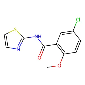 5-氯-2-甲氧基-N-(1,3-噻唑-2-基)苯甲酰胺 structure
