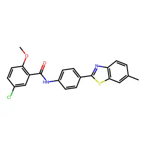 5-chloro-2-methoxy-N-[4-(6-methyl-1,3-benzothiazol-2-yl)phenyl]benzamide structure