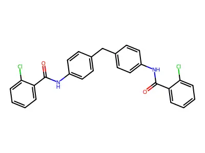 2-chloro-N-[4-[[4-[(2-chlorobenzoyl)amino]phenyl]methyl]phenyl]benzamide structure