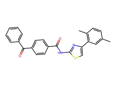 4-benzoyl-N-[4-(2,5-dimethylphenyl)-1,3-thiazol-2-yl]benzamide structure
