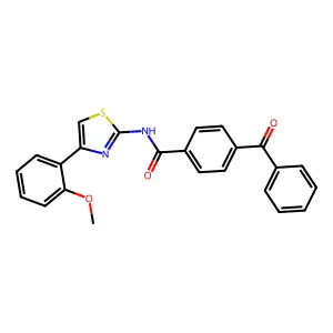 4-benzoyl-N-[4-(2-methoxyphenyl)-1,3-thiazol-2-yl]benzamide structure