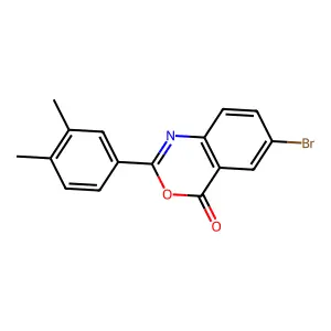 6-bromo-2-(3,4-dimethylphenyl)-4H-3,1-benzoxazin-4-one structure