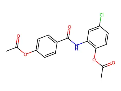 4-((2-Acetoxy-5-chlorophenyl)carbamoyl)phenyl acetate structure