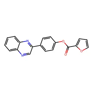 (4-Quinoxalin-2-ylphenyl) furan-2-carboxylate structure