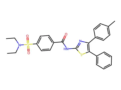 4-(diethylsulfamoyl)-N-[4-(4-methylphenyl)-5-phenyl-1,3-thiazol-2-yl]benzamide structure