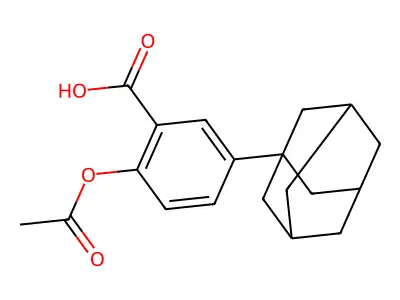 2-acetyloxy-5-(1-adamantyl)benzoic Acid structure