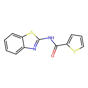 N-(1,3-苯并噻唑-2-基)-2-噻吩甲酰胺 structure