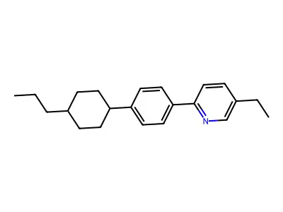 5-Ethyl-2-[4-(4-propylcyclohexyl)phenyl]pyridine structure