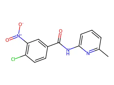 4-chloro-N-(6-methylpyridin-2-yl)-3-nitrobenzamide structure