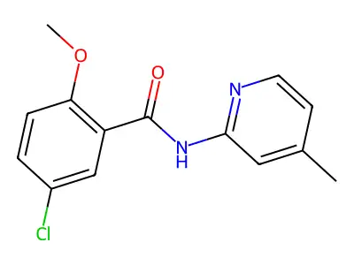 5-chloro-2-methoxy-N-(4-methylpyridin-2-yl)benzamide structure