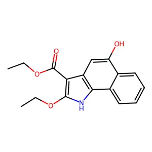 ethyl 2-ethoxy-5-hydroxy-1H-benzo[g]indole-3-carboxylate structure