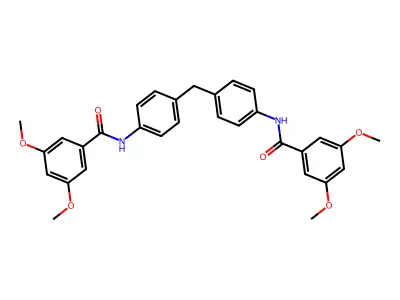 N-(4-{[4-(3,5-Dimethoxybenzamido)phenyl]methyl}phenyl)-3,5-dimethoxybenzamide structure
