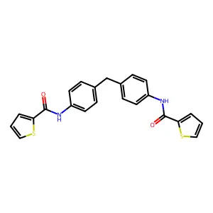 N-(4-{[4-(Thiophene-2-amido)phenyl]methyl}phenyl)thiophene-2-carboxamide structure