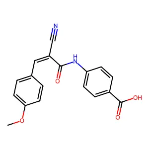 4-[2-Cyano-3-(4-methoxyphenyl)prop-2-enamido]benzoic acid structure